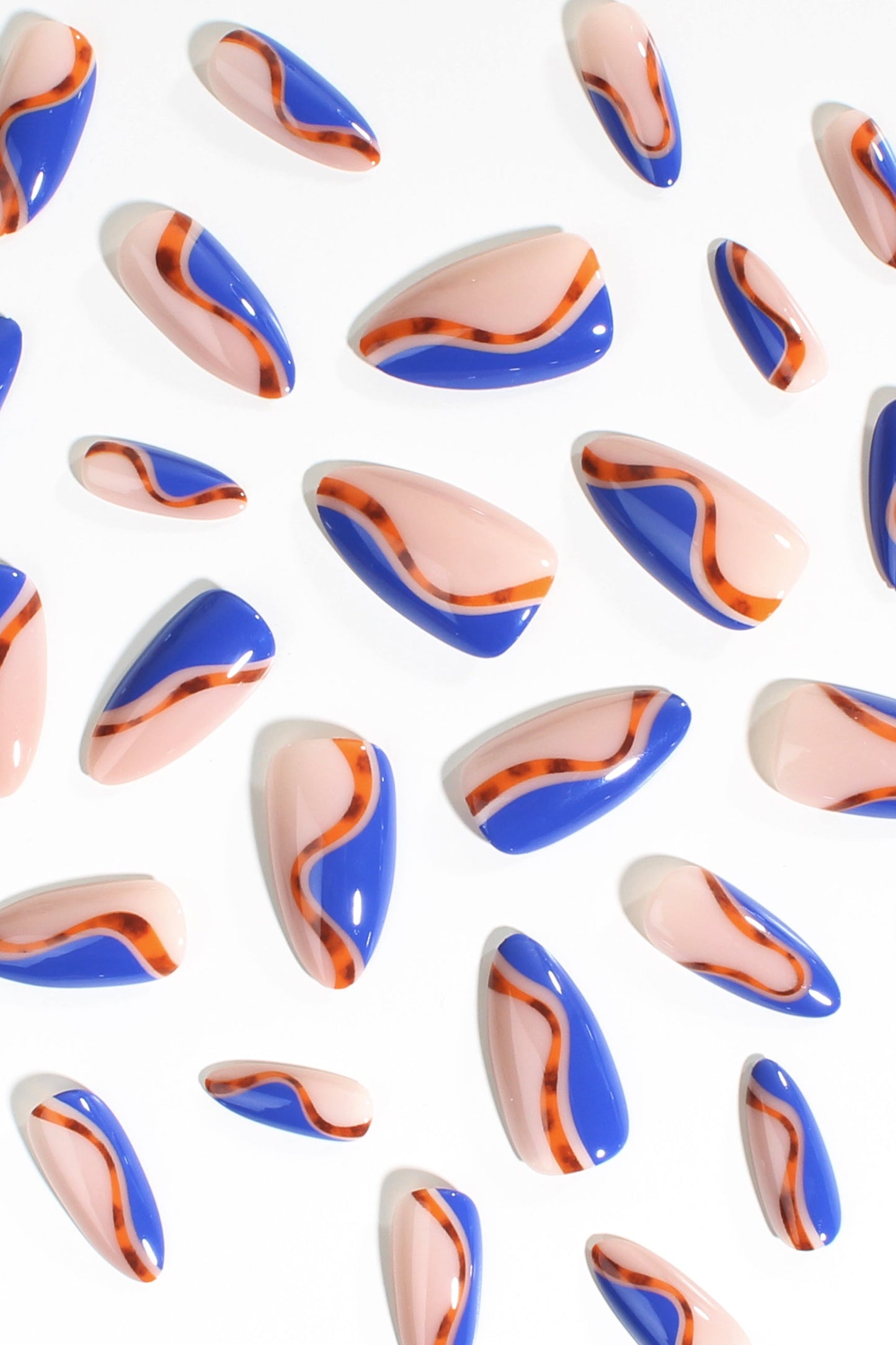 Bonmuz - Cobalt Safari | Soft & Durable Press-On Nails