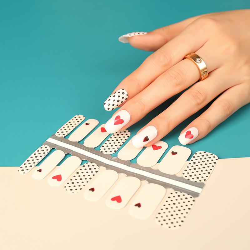 Candied Nails - Nail Sticker - Polka Dot Hearts