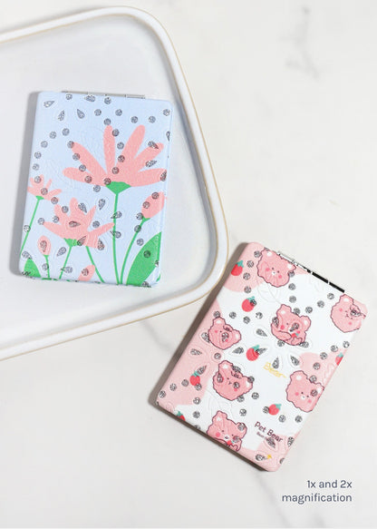 AOA Double-Sided Compact Mirror – Rhinestone