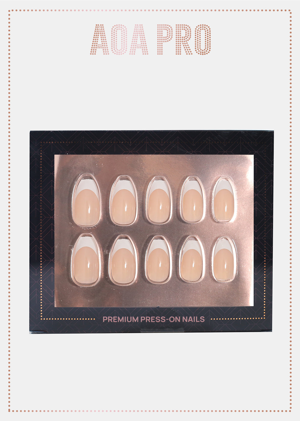 AOA Pro Press-On Nails: French Short