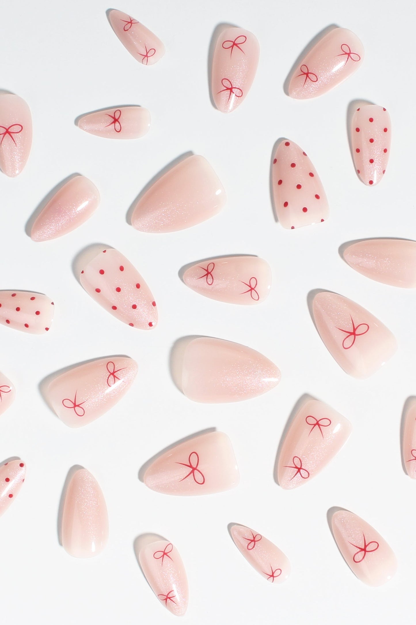 Bonmuz - Berry Bows | Soft & Durable Press-On Nails