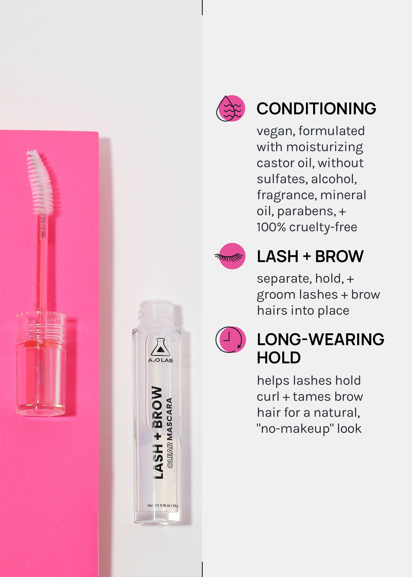 a2o Lab Lash + Brow Clear Mascara