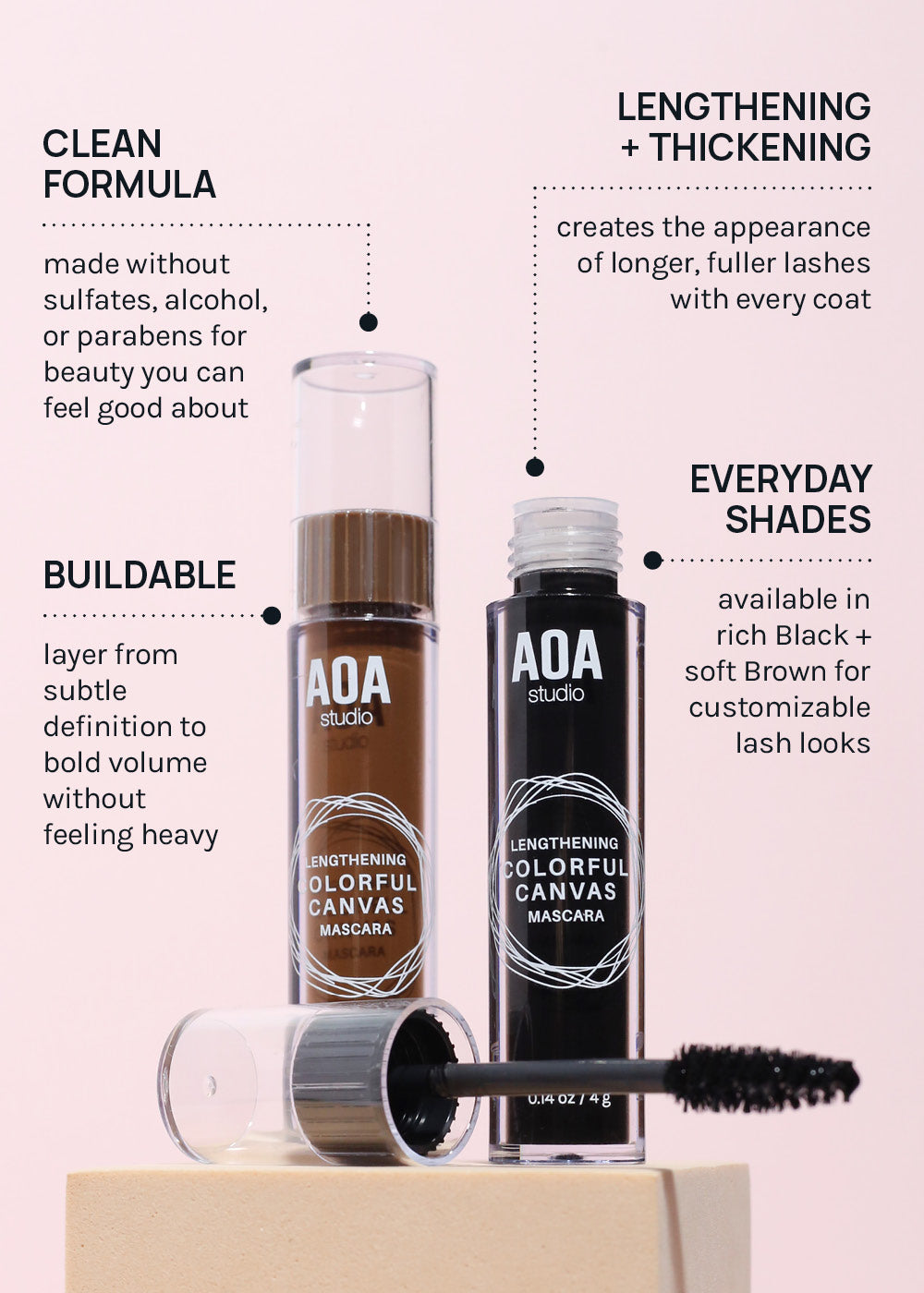 AOA Colorful Canvas Lengthening Mascara