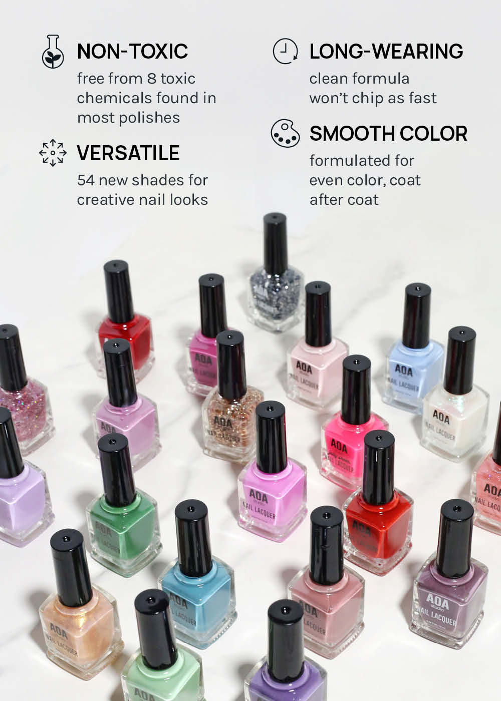 AOA Nail Lacquer – Neutral Pinks