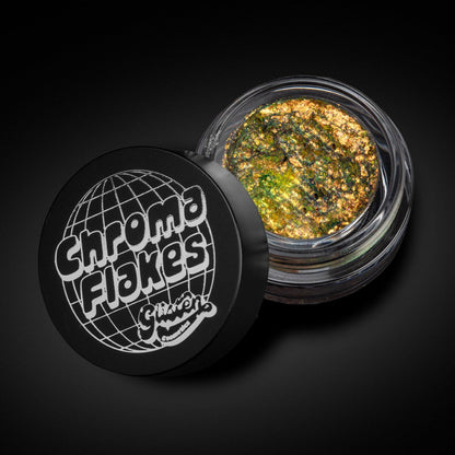Gold Rush Chroma Flakes (Gold/Green) - Duochrome Pigment - Glisten Cosmetics