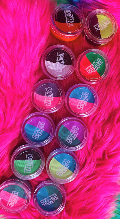 Inked Doll Cosmetics - (HUGE!) Monster Doll MOANICA D'KAY *UV Neon Pastel* SPLIT LINER/FACE/BODY PAINT