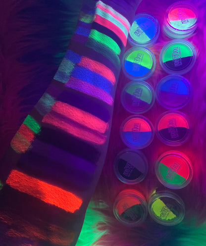 Inked Doll Cosmetics - (HUGE!) Monster Doll MOANICA D'KAY *UV Neon Pastel* SPLIT LINER/FACE/BODY PAINT