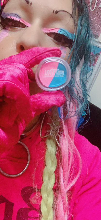 Inked Doll Cosmetics - (HUGE!) Monster Doll RIVER STYXX *UV Neon Pastel* SPLIT LINER/FACE/BODY PAINT