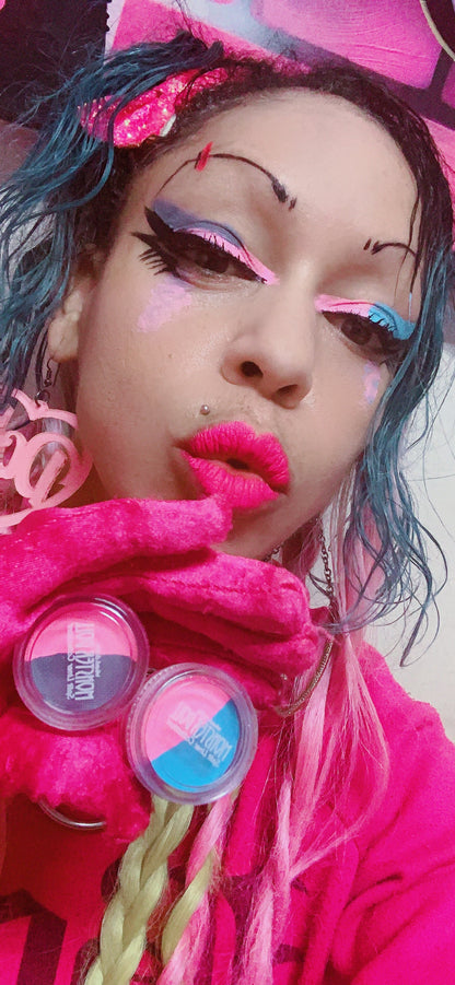 Inked Doll Cosmetics - (HUGE!) Monster Doll RIVER STYXX *UV Neon Pastel* SPLIT LINER/FACE/BODY PAINT