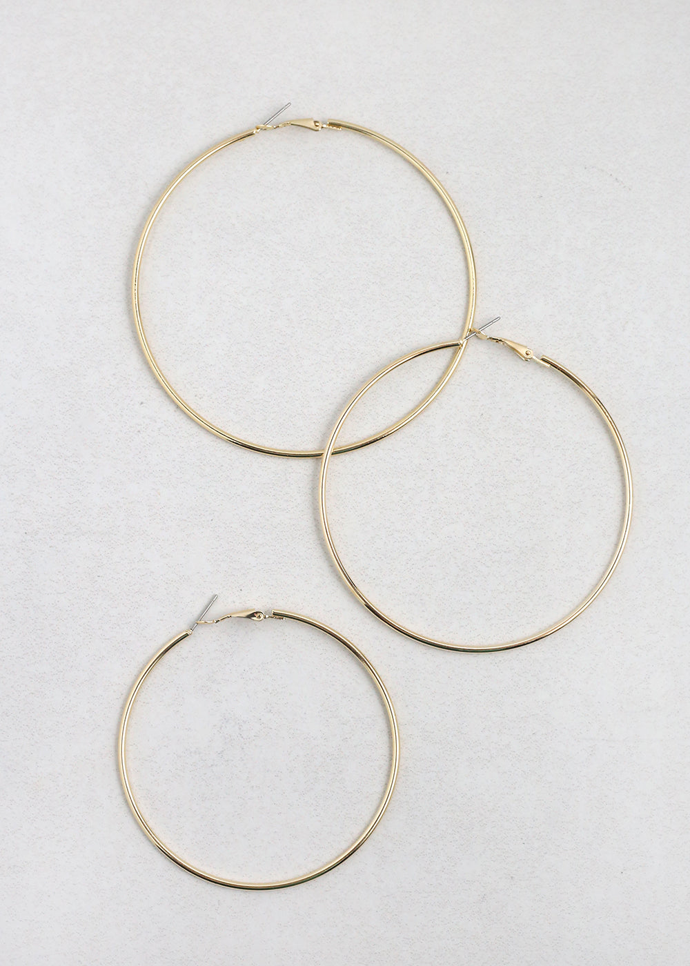 Classic Thin Hoop Earrings - 8 mm