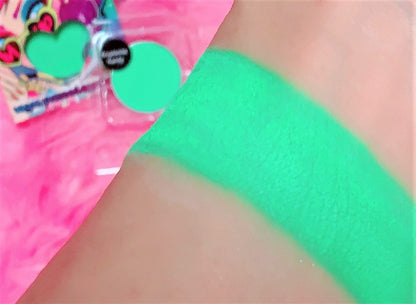 Inked Doll Cosmetics - *UV* KRYPTONITE KANDY! (Bright Green) PRESSED EYESHADOW SINGLE