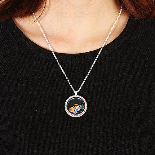 Heart Rhinestone Locket Charm
