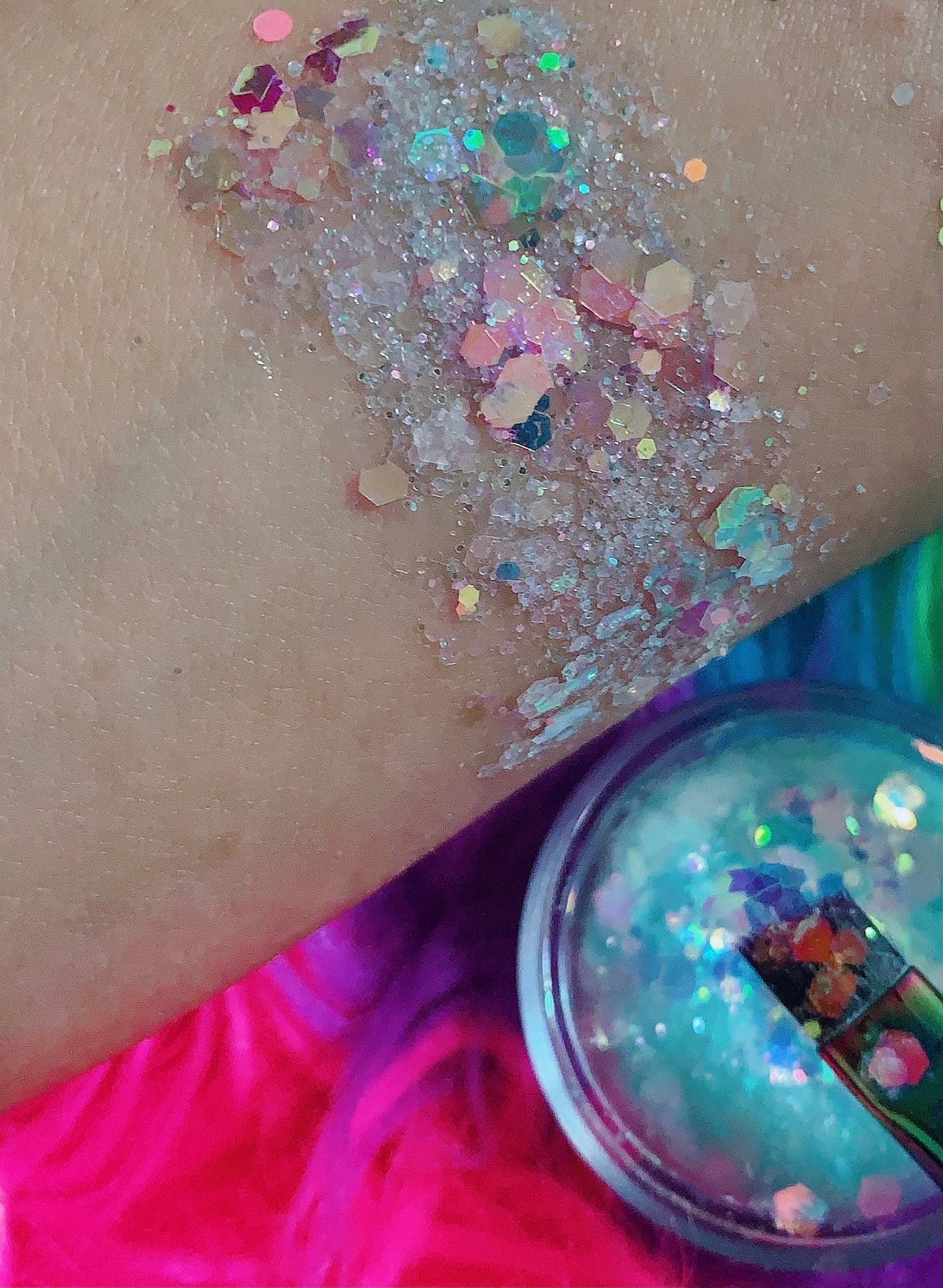 Inked Doll Cosmetics - MINT CRYSTALS Chunky GlamDoll Glitter