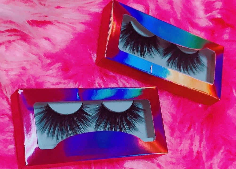 Inked Doll Cosmetics - #$NOBBY 3D DreamDoll Lashes *PINK HOLOGRAPHIC* Case