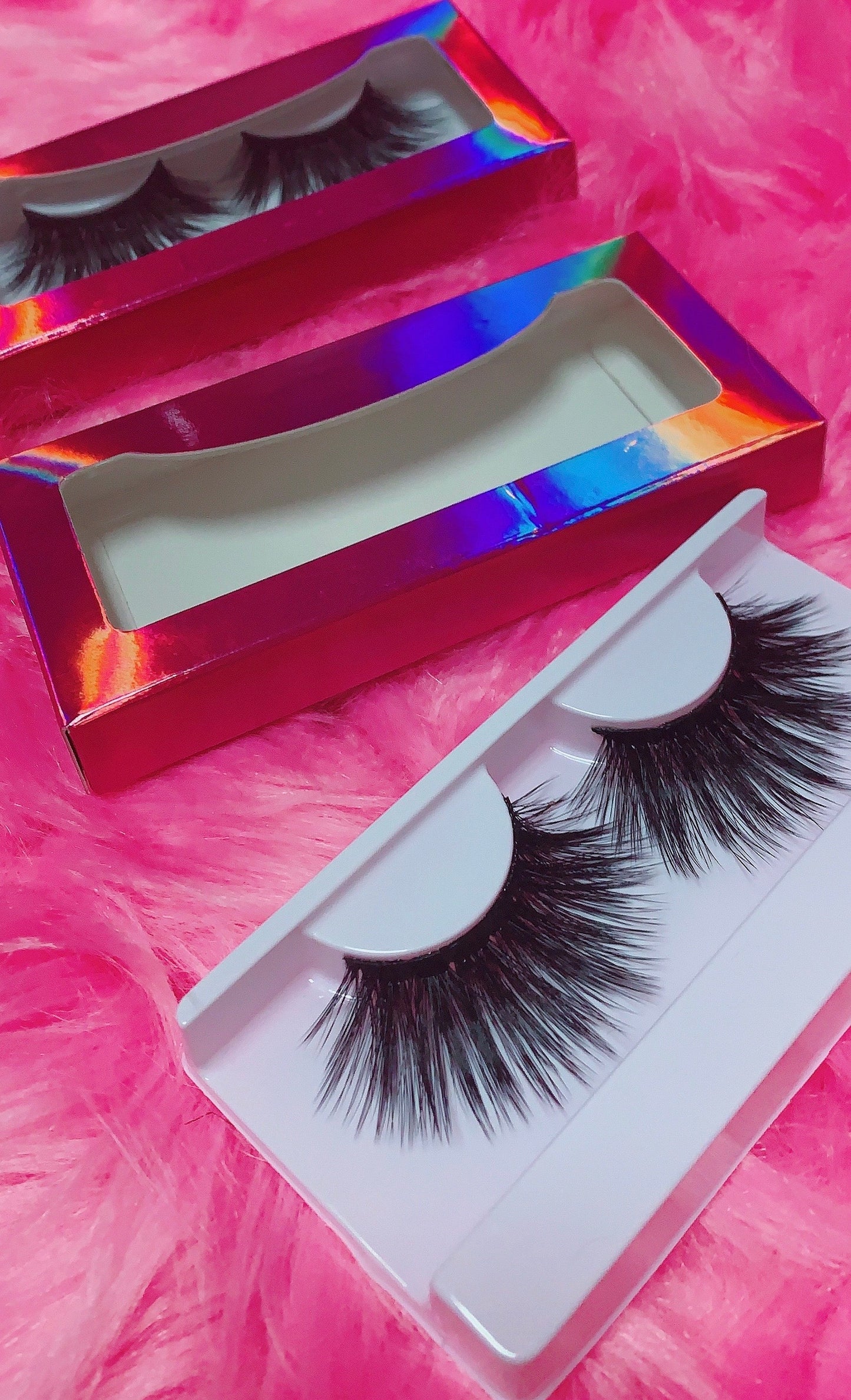 Inked Doll Cosmetics - #$NOBBY 3D DreamDoll Lashes *PINK HOLOGRAPHIC* Case