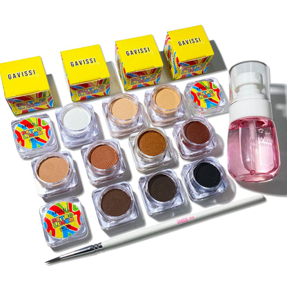 Gavissi Beauty - NEUTRALS BUNDLE: 10 LINERS + BRUSH + SPRAY BOTTLE