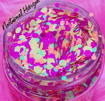 Inked Doll Cosmetics - "NOCTURNAL HORIZON" *UV/BlackLight* Festival FunFetti