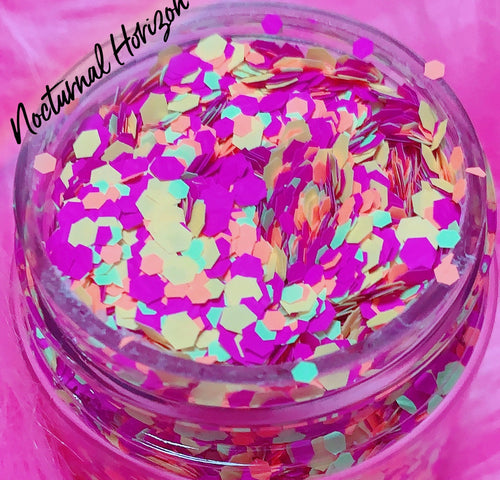 Inked Doll Cosmetics - "NOCTURNAL HORIZON" *UV/BlackLight* Festival FunFetti