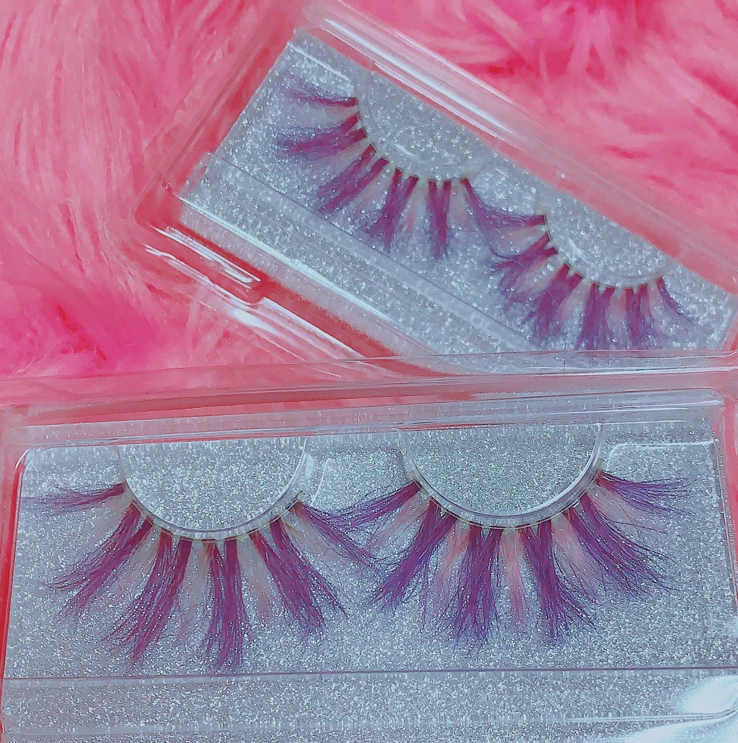 Inked Doll Cosmetics - *PSYCHOTIC FAIRY* (Pastel Pink/Purple) DreamDoll COLOR Lashes !
