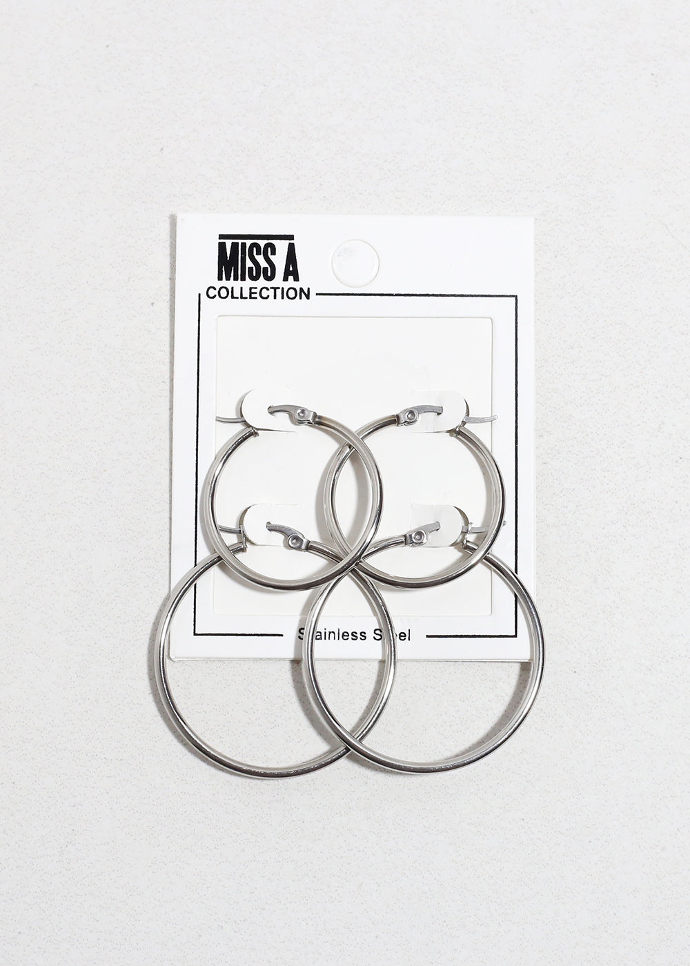 Classic Stainless Steel Hoop Earring Set
