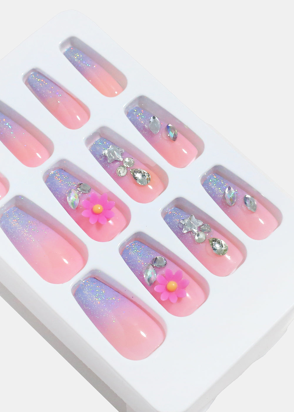AOA Studio Cotton Candy Bloom 5D Pre-Glued Press-On Nails