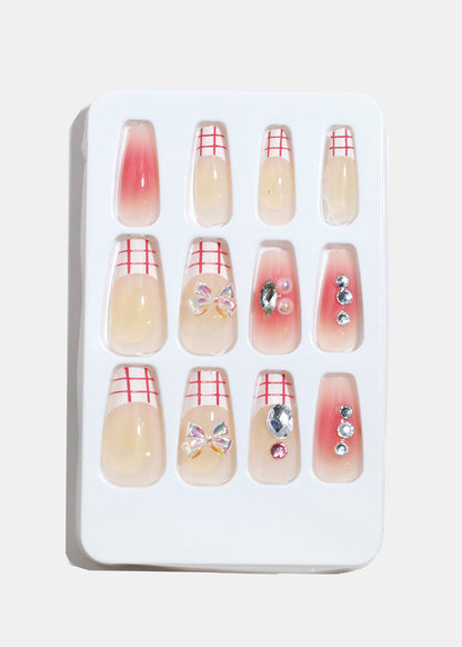 AOA Studio Sweet Picnic Bow 5D Pre-Glued Press-On Nails
