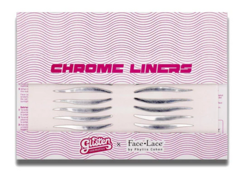 Face Lace x Glisten Cosmetics Chrome Liners - Chrome Makeup Stickers