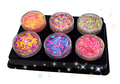 Inked Doll Cosmetics - "NOCTURNAL HORIZON" *UV/BlackLight* Festival FunFetti