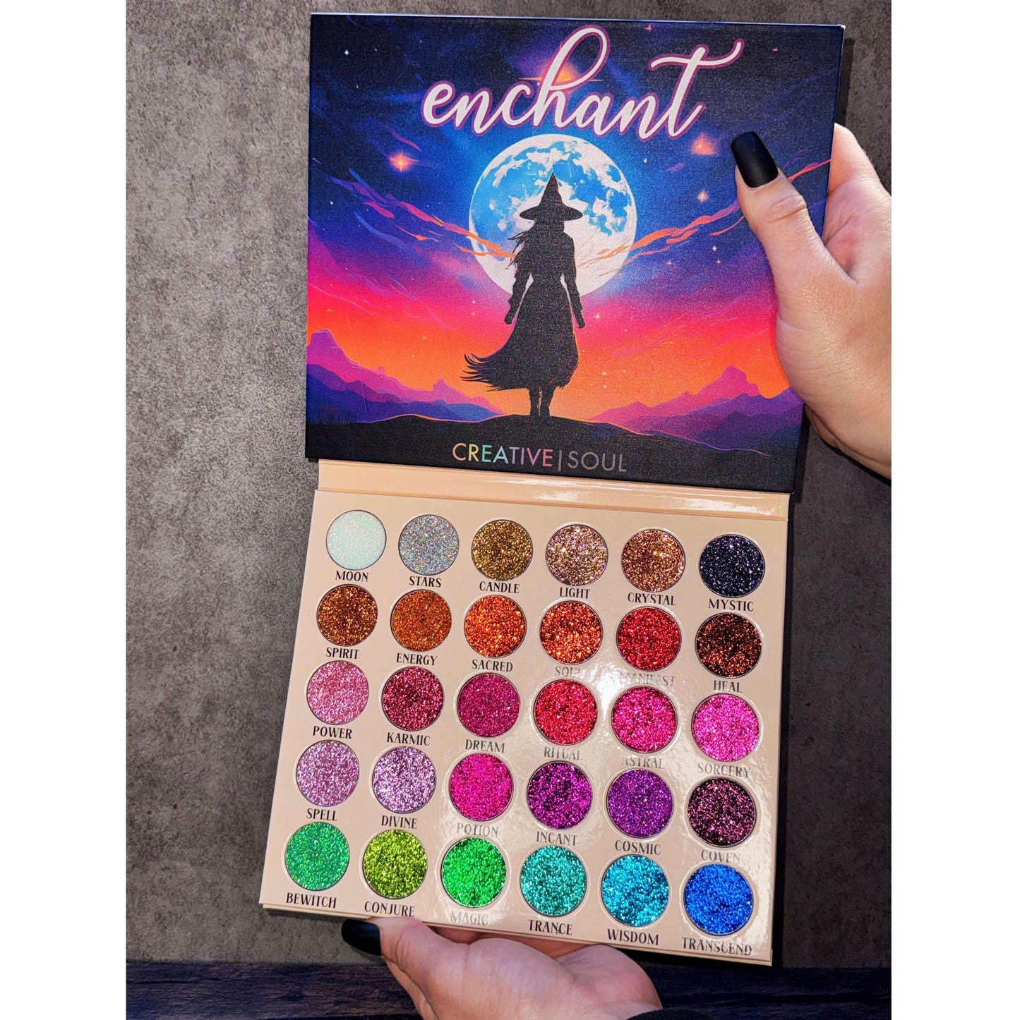 Creative Soul Cosmetics - Enchant Pressed Glitter Eyeshadow Palette