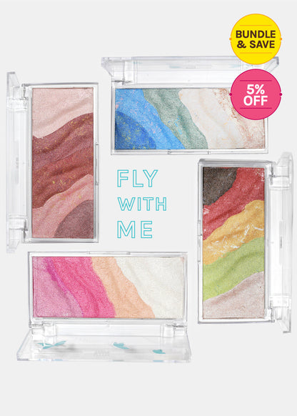 AOA Fly with Me Baked Eyeshadow • Blush Highlighter